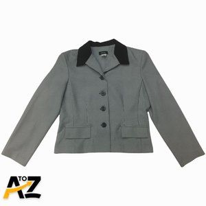 Women's Spago Black & White 2 Piece Skirt Suit Size 10P